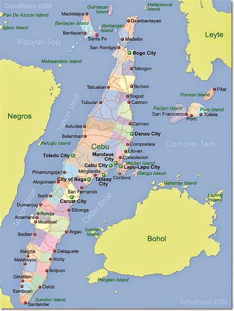 list of cities in cebu province